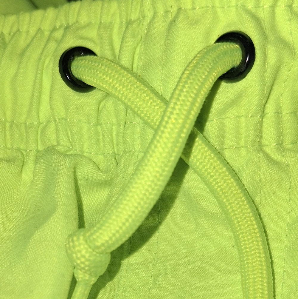 Boys Neon Lime Swim Trunks